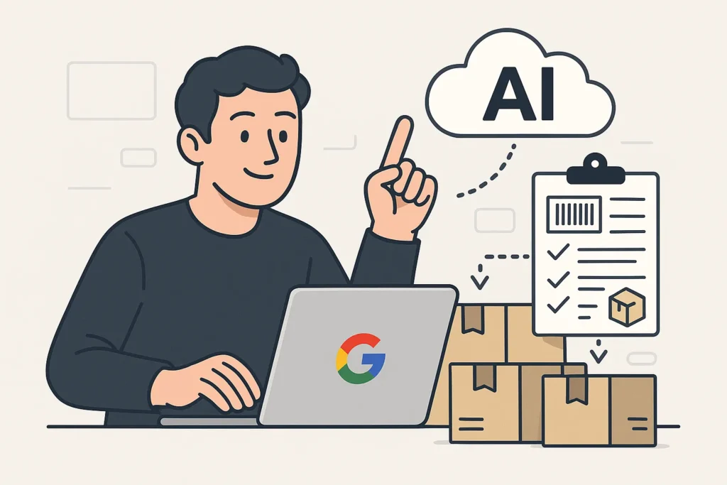 GoogleのAI搭載の在庫管理システムを利用する人